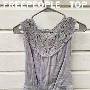 Free People Blue Top